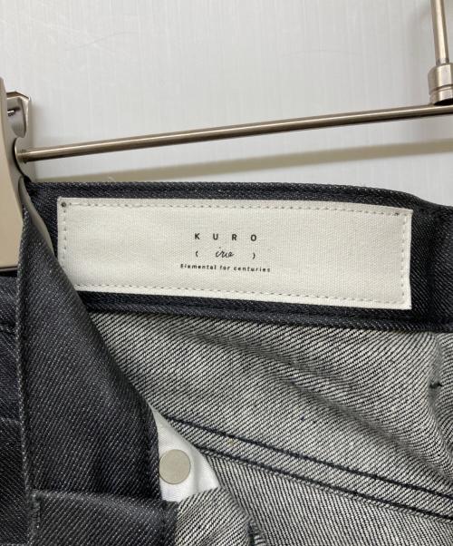 KURO（クロ）KURO (クロ) コーティングデニムパンツ ブラックの古着・服飾アイテム