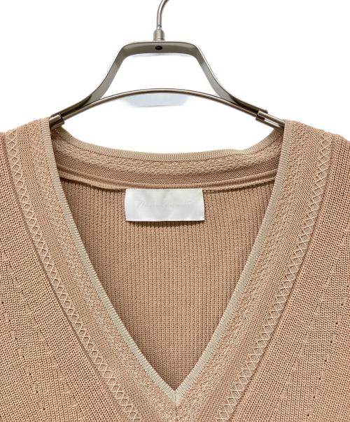 Mame Kurogouchi（マメクロゴウチ）Mame Kurogouchi (マメクロゴウチ) Mixed Knitted Fablic Dress ブラウン サイズ:不明の古着・服飾アイテム