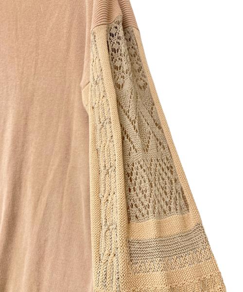 Mame Kurogouchi（マメクロゴウチ）Mame Kurogouchi (マメクロゴウチ) Mixed Knitted Fablic Dress ブラウン サイズ:不明の古着・服飾アイテム