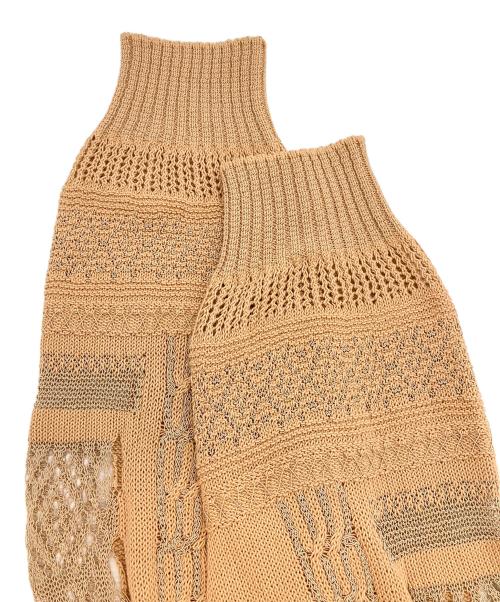 Mame Kurogouchi（マメクロゴウチ）Mame Kurogouchi (マメクロゴウチ) Mixed Knitted Fablic Dress ブラウン サイズ:不明の古着・服飾アイテム