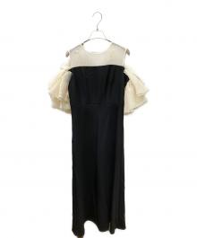 acka（エーシーケーエー）の古着「organdy frill dress」｜ブラック