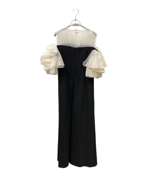 acka（エーシーケーエー）acka (エーシーケーエー) organdy frill dress ブラック サイズ:2の古着・服飾アイテム