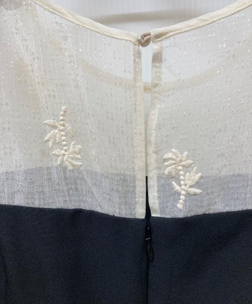 acka（エーシーケーエー）acka (エーシーケーエー) organdy frill dress ブラック サイズ:2の古着・服飾アイテム