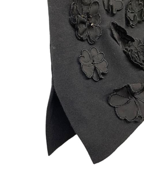 UNITED ARROWS（ユナイテッドアローズ）UNITED ARROWS (ユナイテッドアローズ) 25SS 3D フラワーモチーフ ニット プルオーバー ブラック サイズ:FREE 未使用品の古着・服飾アイテム
