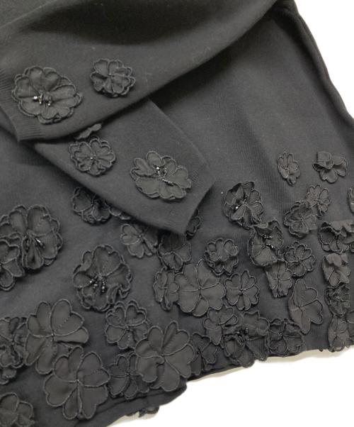 UNITED ARROWS（ユナイテッドアローズ）UNITED ARROWS (ユナイテッドアローズ) 25SS 3D フラワーモチーフ ニット プルオーバー ブラック サイズ:FREE 未使用品の古着・服飾アイテム