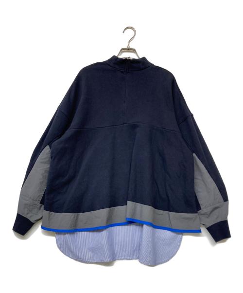 nagonstans（ナゴンスタンス）nagonstans (ナゴンスタンス) レイヤード風スウェットシャツ ネイビー サイズ:SIZE Mの古着・服飾アイテム