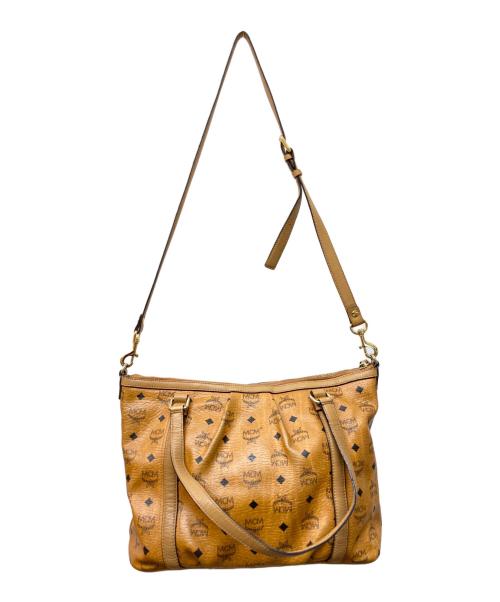 MCM（エムシーエム）MCM (エムシーエム) 2WAYレザーショルダーバッグ ブラウンの古着・服飾アイテム