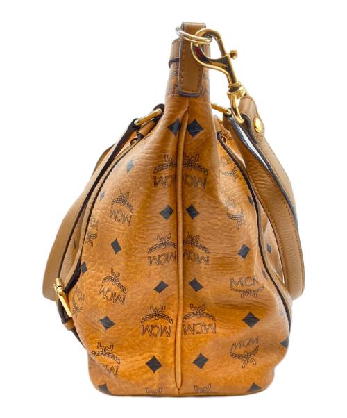 MCM（エムシーエム）MCM (エムシーエム) 2WAYレザーショルダーバッグ ブラウンの古着・服飾アイテム