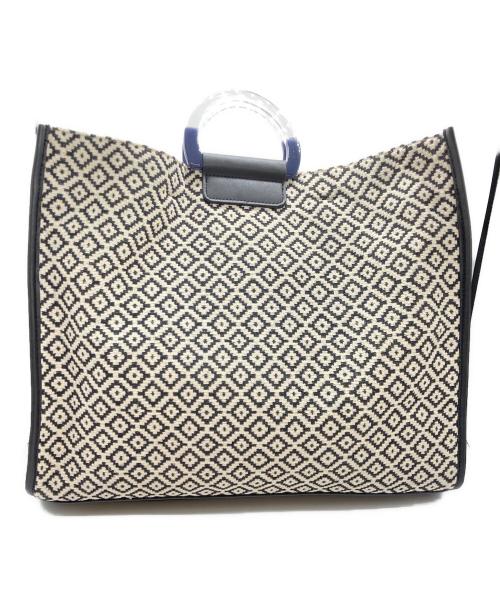 EAR（イア）EAR (イア) トートバッグ ベージュ×ブラックの古着・服飾アイテム