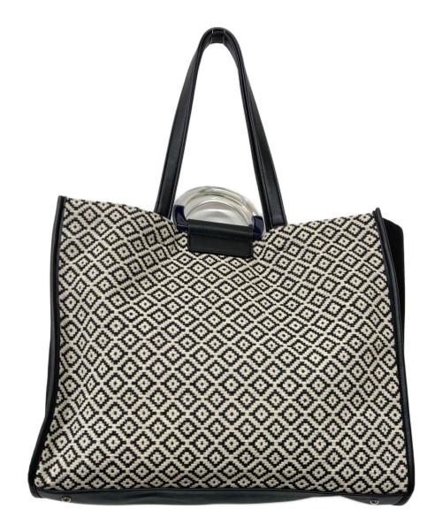 EAR（イア）EAR (イア) トートバッグ ベージュ×ブラックの古着・服飾アイテム