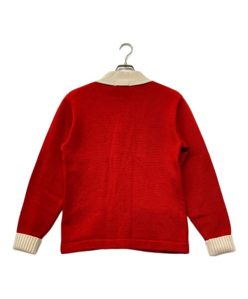 VANSPORT（ヴァンスポーツ）VANSPORT (ヴァンスポーツ) レタードカーディガン レッド サイズ:sizeMの古着・服飾アイテム