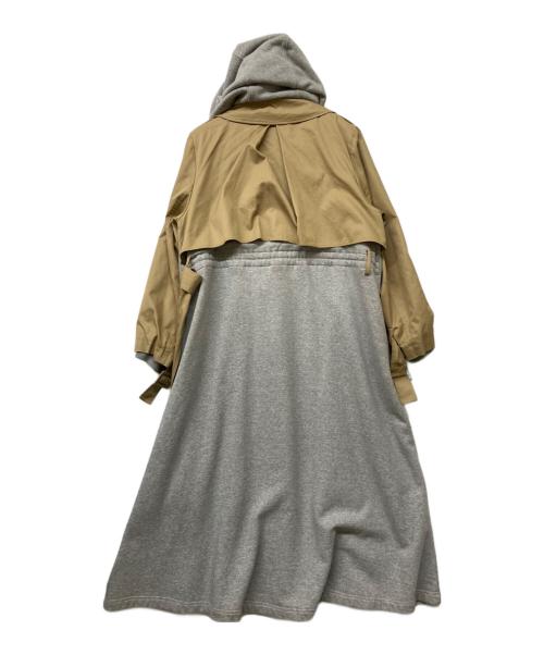 Ameri（アメリ）AMERI (アメリ) スウェットドッキングコート/トレンチコート ベージュ サイズ:Sの古着・服飾アイテム