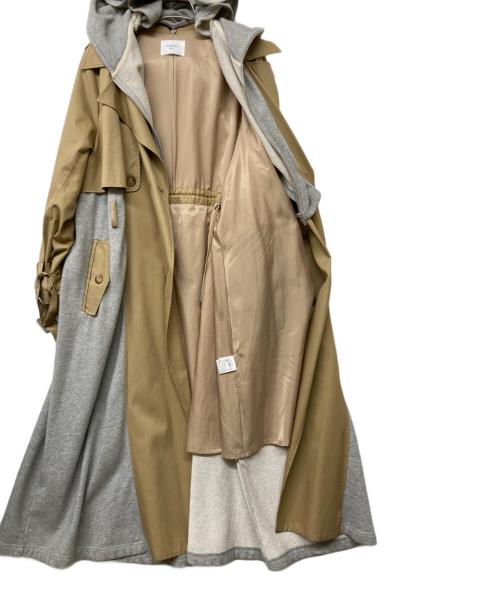 Ameri（アメリ）AMERI (アメリ) スウェットドッキングコート/トレンチコート ベージュ サイズ:Sの古着・服飾アイテム