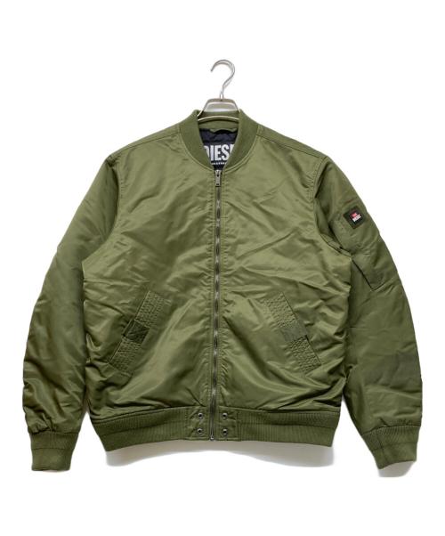 DIESEL（ディーゼル）DIESEL (ディーゼル) リバーシブルMA-1ジャケット グリーン サイズ:Mの古着・服飾アイテム