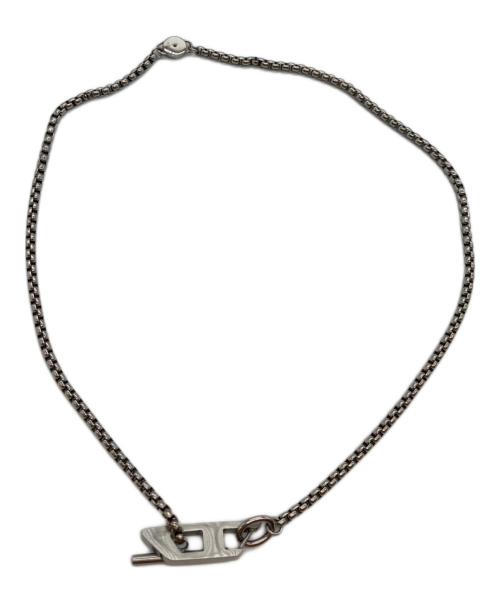 DIESEL（ディーゼル）DIESEL (ディーゼル) ロゴプレートネックレス シルバーの古着・服飾アイテム