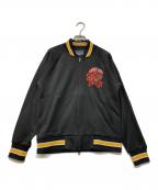 STUDIO D'ARTISANステュディオダルチザン）の古着「ロゴ刺繍トラックジャケット」｜ブラック