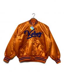 KEBOZ（ケボズ）の古着「SATIN STADIUM JACKET【ORANGE】(サテン・スタジアム・ジャケット（オレンジ）)」｜オレンジ