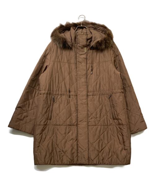 BALMAIN（バルマン）BALMAIN (バルマン) ファー付きダウンコート ブラウン サイズ:SIZE9の古着・服飾アイテム