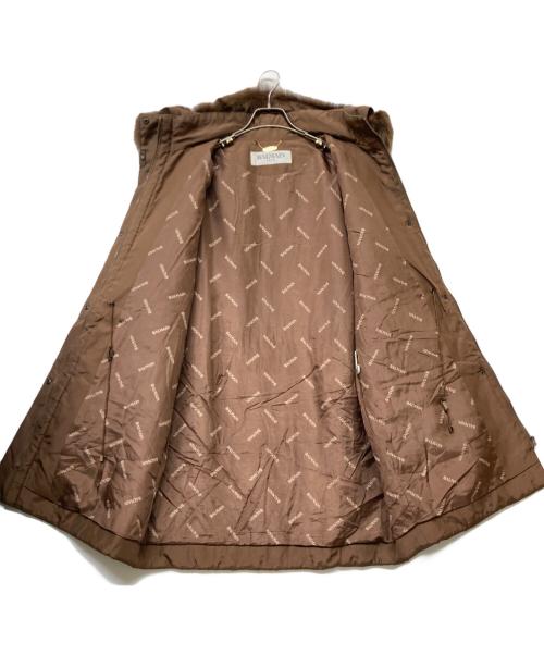 BALMAIN（バルマン）BALMAIN (バルマン) ファー付きダウンコート ブラウン サイズ:SIZE9の古着・服飾アイテム