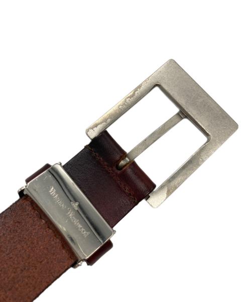 Vivienne Westwood（ヴィヴィアンウエストウッド）Vivienne Westwood (ヴィヴィアンウエストウッド) Orb Leather Monogram Belt(オーブ レザー モノグラム ベルト) ブラウンの古着・服飾アイテム