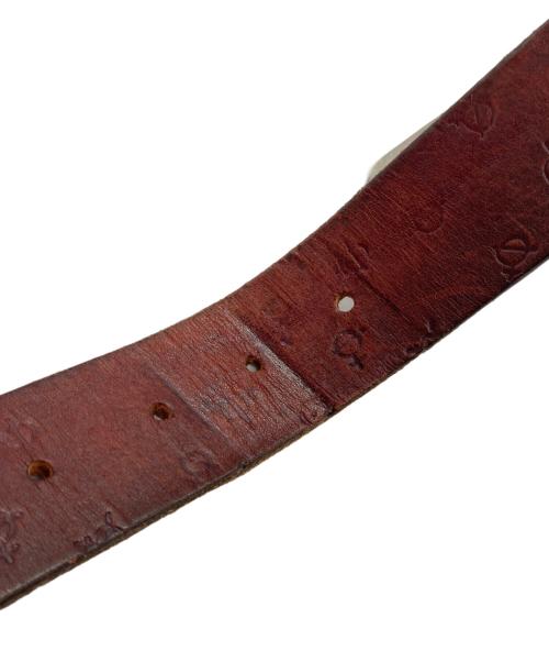 Vivienne Westwood（ヴィヴィアンウエストウッド）Vivienne Westwood (ヴィヴィアンウエストウッド) Orb Leather Monogram Belt(オーブ レザー モノグラム ベルト) ブラウンの古着・服飾アイテム