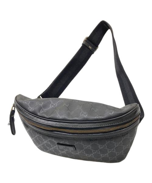 GUCCI（グッチ）GUCCI (グッチ) GGインプリメウエストバッグ ブラックの古着・服飾アイテム