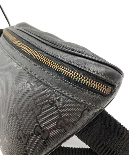 GUCCI（グッチ）GUCCI (グッチ) GGインプリメウエストバッグ ブラックの古着・服飾アイテム