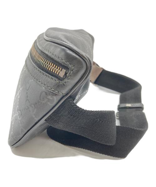 GUCCI（グッチ）GUCCI (グッチ) GGインプリメウエストバッグ ブラックの古着・服飾アイテム