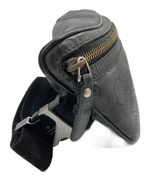 GUCCI（グッチ）GUCCI (グッチ) GGインプリメウエストバッグ ブラックの古着・服飾アイテム