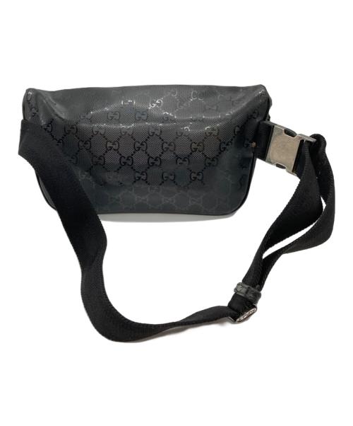 GUCCI（グッチ）GUCCI (グッチ) GGインプリメウエストバッグ ブラックの古着・服飾アイテム