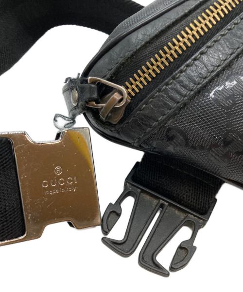 GUCCI（グッチ）GUCCI (グッチ) GGインプリメウエストバッグ ブラックの古着・服飾アイテム