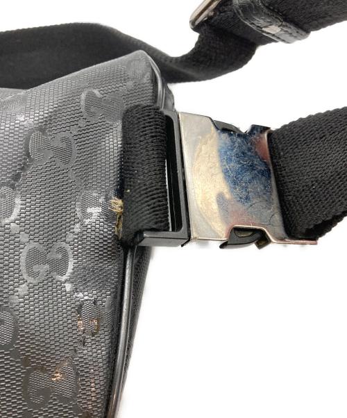 GUCCI（グッチ）GUCCI (グッチ) GGインプリメウエストバッグ ブラックの古着・服飾アイテム