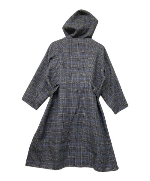 DRAWER（ドゥロワー）DRAWER (ドゥロワー) グレンチェックコート ネイビー サイズ:36の古着・服飾アイテム