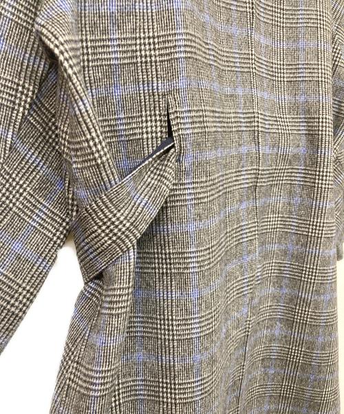 DRAWER（ドゥロワー）DRAWER (ドゥロワー) グレンチェックコート ネイビー サイズ:36の古着・服飾アイテム