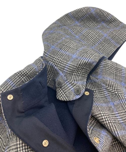 DRAWER（ドゥロワー）DRAWER (ドゥロワー) グレンチェックコート ネイビー サイズ:36の古着・服飾アイテム