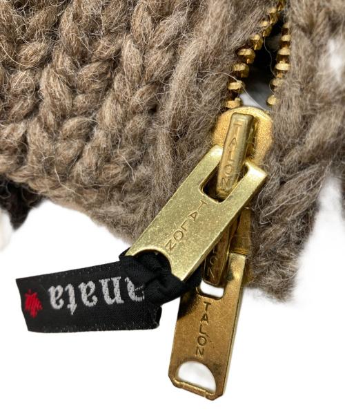 KANATA（カナタ）KANATA (カナタ) 50s ヴィンテージ復刻カウチンニットカーディガン ブラウン×ホワイト サイズ:不明の古着・服飾アイテム