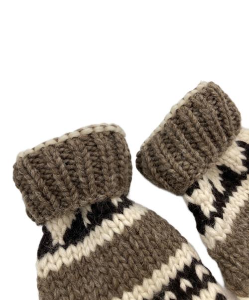 KANATA（カナタ）KANATA (カナタ) 50s ヴィンテージ復刻カウチンニットカーディガン ブラウン×ホワイト サイズ:不明の古着・服飾アイテム