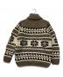 KANATA (カナタ) 50s ヴィンテージ復刻カウチンニットカーディガン ブラウン×ホワイト サイズ:不明：15000円