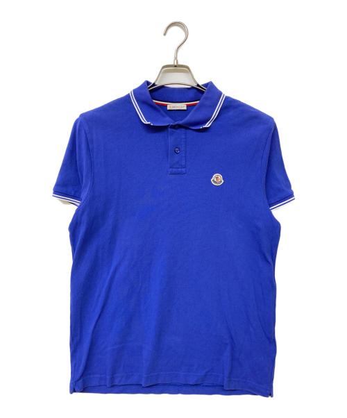 MONCLER（モンクレール）MONCLER (モンクレール) MAGLIA POLO MANICA CORTA（マリア ポロ マニカ コルタ） ブルー サイズ:SIZE Lの古着・服飾アイテム