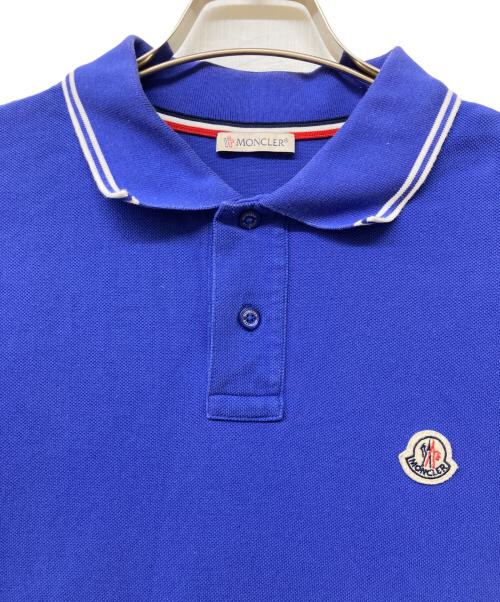 MONCLER（モンクレール）MONCLER (モンクレール) MAGLIA POLO MANICA CORTA（マリア ポロ マニカ コルタ） ブルー サイズ:SIZE Lの古着・服飾アイテム