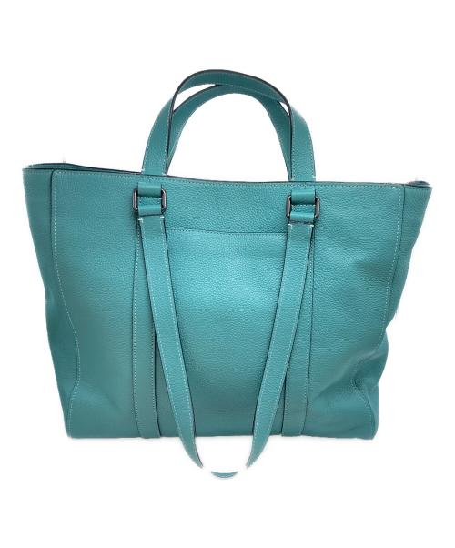 COACH（コーチ）COACH (コーチ) ハドソンダブルハンドルトート ブルーの古着・服飾アイテム