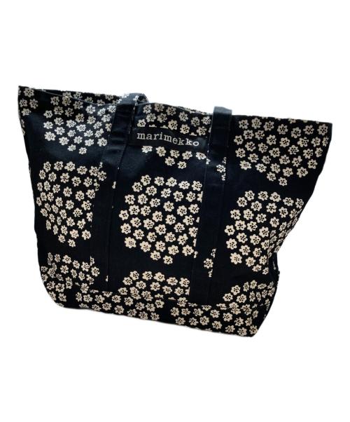 marimekko（マリメッコ）marimekko (マリメッコ) Pukettiトートバッグ(プケッティ トートバッグ) ホワイト×ブラックの古着・服飾アイテム