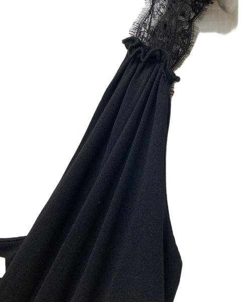 VALENTINO ROMA（ヴァレンティノ ローマ）VALENTINO ROMA (ヴァレンティノ ローマ) カシュクールキャミソールワンピース ブラック サイズ:SIZE 40の古着・服飾アイテム