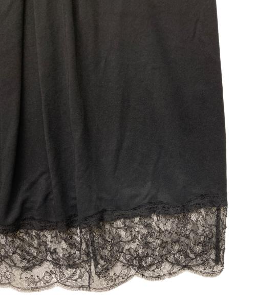 VALENTINO ROMA（ヴァレンティノ ローマ）VALENTINO ROMA (ヴァレンティノ ローマ) カシュクールキャミソールワンピース ブラック サイズ:SIZE 40の古着・服飾アイテム