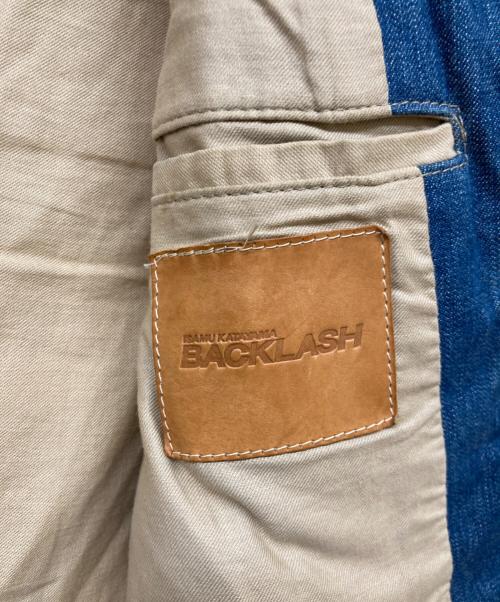 ISAMU KATAYAMA BACKLASH（イサムカタヤマ・バックラッシュ）ISAMU KATAYAMA BACKLASH (イサムカタヤマ・バックラッシュ) 13AW USED加工デニムベスト ベージュ×ブラウン サイズ:Mの古着・服飾アイテム