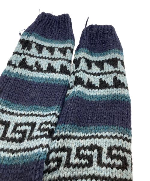 JOURNAL STANDARD（ジャーナルスタンダード）JOURNAL STANDARD (ジャーナルスタンダード) ネイティブパターン ハンドニット ブルゾン ブルー×ネイビー サイズ:サイズLの古着・服飾アイテム
