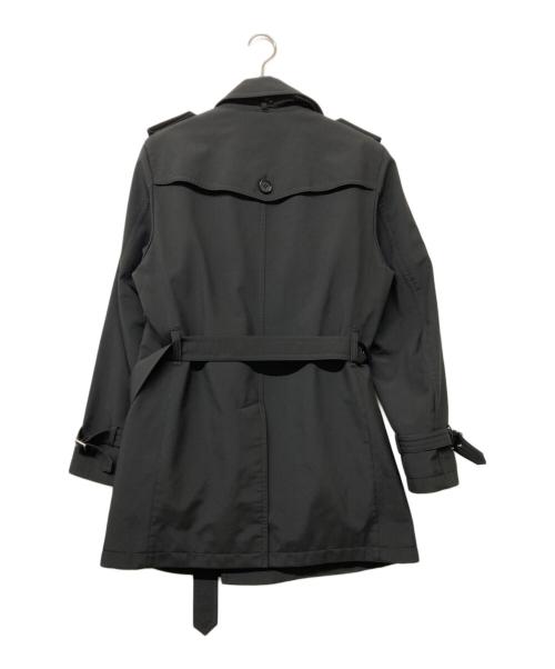 BURBERRY BLACK LABEL（バーバリーブラックレーベル）BURBERRY BLACK LABEL (バーバリーブラックレーベル) 裏地チェックライナー付きトレンチコート ブラック サイズ:Mの古着・服飾アイテム