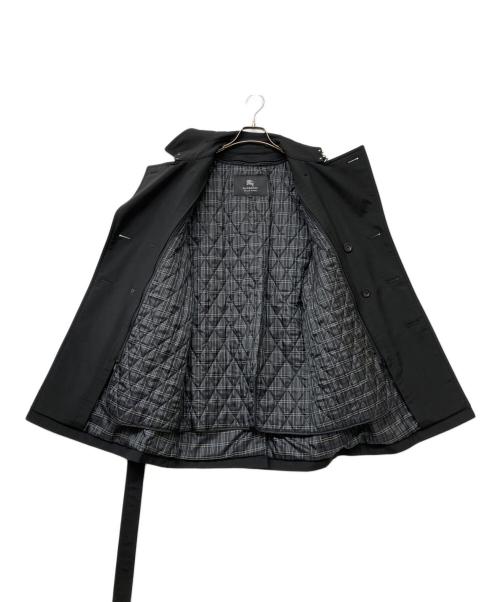 BURBERRY BLACK LABEL（バーバリーブラックレーベル）BURBERRY BLACK LABEL (バーバリーブラックレーベル) 裏地チェックライナー付きトレンチコート ブラック サイズ:Mの古着・服飾アイテム