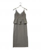 ）の古着「25AW ペプラムキャミジャンパースカート」｜ブラウン