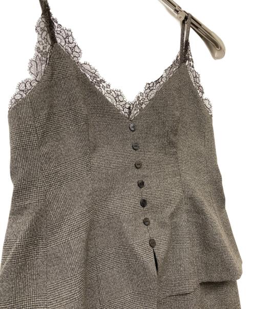 JUSGLITTY（ジャスグリッティー）JUSGLITTY (ジャスグリッティー) 25AW ペプラムキャミジャンパースカート ブラウン サイズ:1の古着・服飾アイテム